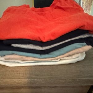 H&M Assorted T-Shirt Collection - Red, Black, Blue, White